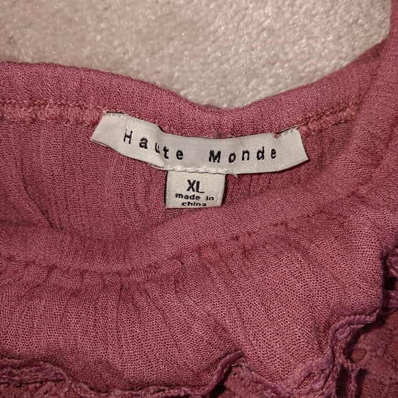 Haute Monde ~ Pink Crochet Lace Off-Shoulder Midi Dress | NWT - Picture 11 of 15